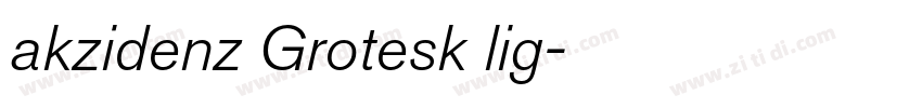 akzidenz Grotesk lig字体转换